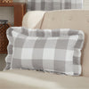 Custom Pillow Cover Madison Check Gray Pillow Cover 20Lx12W