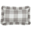 Custom Pillow Cover Madison Check Gray Pillow Cover 20Lx12W