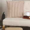 Custom Pillow Cover Market Place Red Ticking Stripe Pillow Cover 20Lx20W