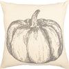 Custom Pillow Cover Sketched Pumpkin Pillow Cover 20Lx20W