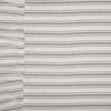 Custom Pillow Cover Timeless Ticking Gray Ruffled Pillow Cover 20Lx12W