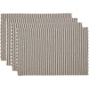 Custom Placemat Farmhouse Ticking Gray Placemat Set of 4 18Lx12W