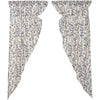 Custom Prairie Panel Blue Floral Prairie Curtain Set of 2 63Lx36Wx18
