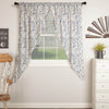 Custom Prairie Panel Blue Floral Prairie Curtain Set of 2 63Lx36Wx18