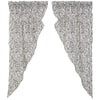 Custom Prairie Panel Gray Gables Floral Prairie Curtain Set of 2 63Lx36Wx18