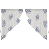 Custom Prairie Swag Lydia Blue Prairie Swag Set of 2 36Lx36Wx18