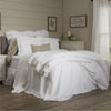 Custom Quilt Provincial Linen White King Bedspread 78Lx72W+36
