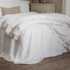 Custom Quilt Provincial Linen White Queen Bedspread 78Lx56W+36