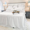 Custom Quilt Provincial Linen White Queen Bedspread 78Lx56W+36