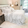 Custom Quilt Provincial Linen White Queen Bedspread 78Lx56W+36