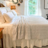 Custom Quilt Timeless Ticking Gray King Quilt 95Lx105W