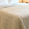 Custom Quilt Timeless Ticking Gray King Quilt 95Lx105W