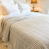 Custom Quilt Timeless Ticking Gray Luxury King Quilt 105Lx120W