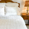 Custom Quilt Timeless Ticking Gray Luxury King Quilt 105Lx120W