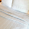 Custom Quilt Timeless Ticking Gray Luxury King Quilt 105Lx120W