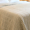 Custom Quilt Timeless Ticking Gray Queen Quilt 90Lx90W