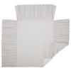 Custom Quilt Timeless Ticking Gray Ruffled King Bedspread 80Lx76W+27