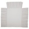 Custom Quilt Timeless Ticking Gray Ruffled Queen Bedspread 80Lx60W+27
