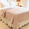 Custom Quilt Timeless Ticking Red Queen Quilt 90Lx90W