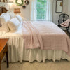 Custom Quilt Timeless Ticking Red Queen Quilt 90Lx90W