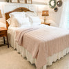 Custom Quilt Timeless Ticking Red Queen Quilt 90Lx90W