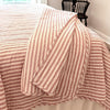 Custom Quilt Timeless Ticking Red Queen Quilt 90Lx90W
