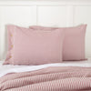 Custom Sham Farmhouse Ticking Red Standard Sham 27Lx21W
