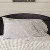 Custom Sham Timeless Ticking Gray Ruffled King Sham Set of 2 37Lx21W+8
