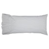 Custom Sham Timeless Ticking Gray Ruffled King Sham Set of 2 37Lx21W+8