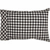 Custom Sham Vintage Check Black Standard Sham Set of 2 27Lx21W+4