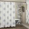 Custom Shower Curtain Lydia Blue Shower Curtain 72Lx72W