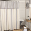 Custom Shower Curtain Market Place Blue Stripe Shower Curtain 72Lx72W