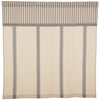 Custom Shower Curtain Market Place Blue Stripe Shower Curtain 72Lx72W