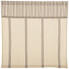 Custom Shower Curtain Market Place Gray Grain Sack Stripe Shower Curtain 72Lx72W