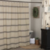 Custom Shower Curtain Mill House Stripe Black Shower Curtain 72Lx72W