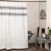 Custom Shower Curtain Silo Hill Charcoal Stripe Shower Curtain 72Lx72W