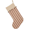 Custom Stocking Sleigh Bells Ring Ticking Stripe Stocking 20Lx12W