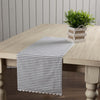 Custom Table Runner Farmhouse Ticking Blue Runner 36Lx13W