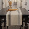 Custom Table Runner Mill House Stripe Black Runner 54Lx16W