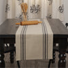 Custom Table Runner Mill House Stripe Black Runner 72Lx16W