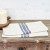 Custom Tablemat Market Place Blue Grain Sack Stripe Tablemat Set of 2 14Lx14W