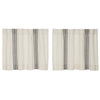 Custom Tier Market Place Gray Grain Sack Stripe Tier Set of 2 24Lx36W