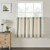 Custom Tier Market Place Gray Grain Sack Stripe Tier Set of 2 24Lx36W