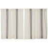 Custom Tier Market Place Gray Grain Sack Stripe Tier Set of 2 36Lx36W