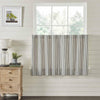 Custom Tier Market Place Gray Ticking Stripe Tier Set of 2 24Lx36W