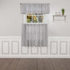 Custom Valance Farmhouse Ticking Blue Valance 16Lx60W