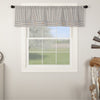 Custom Valance Farmhouse Ticking Gray Valance 16Lx60W