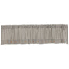 Custom Valance Farmhouse Ticking Gray  Valance 16Lx90W