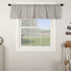 Custom Valance Farmhouse Ticking Gray  Valance 16Lx90W