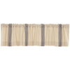 Custom Valance Market Place Blue Grain Sack Stripe Valance 16Lx72W